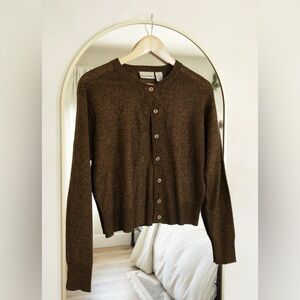 Brown Button-Up Cardigan